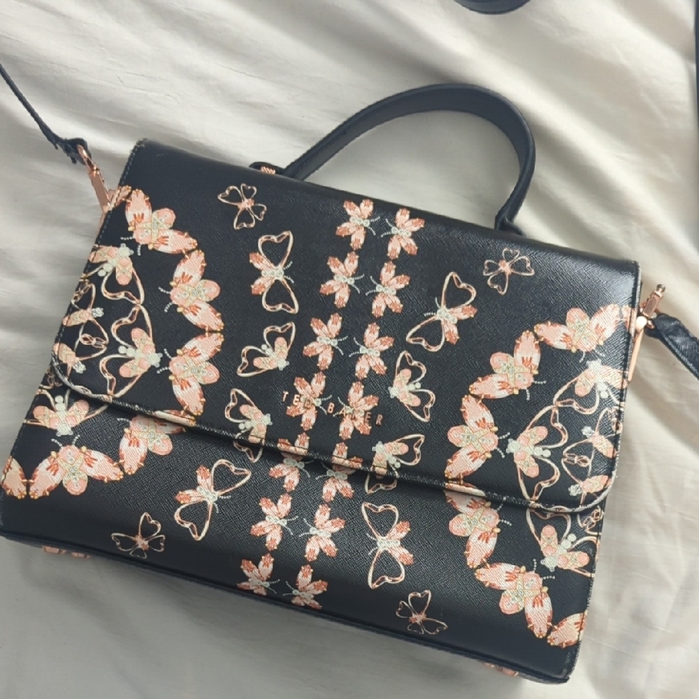 Ted Baker Black and Pink Satchel with Elegant Design
